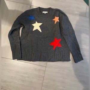 Madewell size small grey sweater with stars